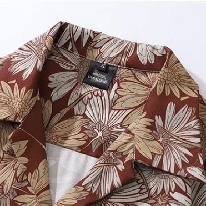 Áo Sơ Mi Dáng Rộng In Họa Tiết Phong Cách Hip Hop Đường Phố Cỡ Lớn M-3XL Thời Trang Mùa Hè Cho Nam