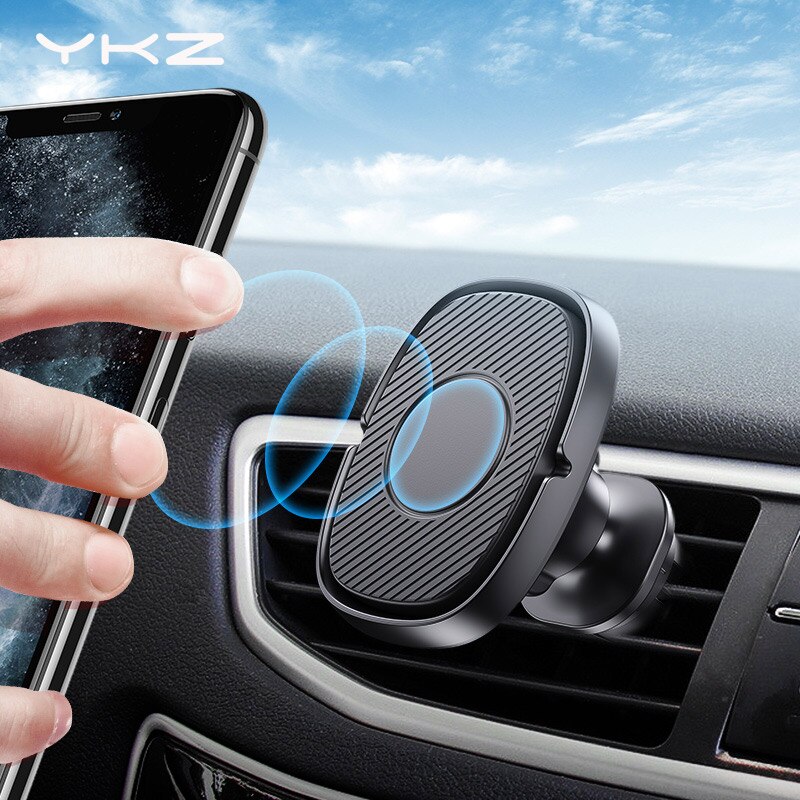 Giá đỡ điện thoại YKZ từ tính gắn lỗ thông gió xe hơi hỗ trợ GPS cho iPhone Samsung