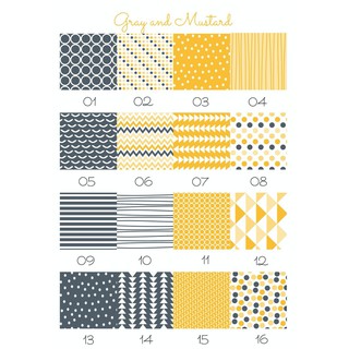 Mustard - Giấy hoạ tiết scrapbook, exploding box, thiệp