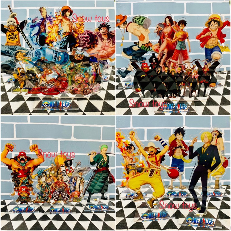 Mô Hình Tượng Standee Acrylic Mica - One Piece - onepiece - Luffy Zoro Nami Sanji Usopp Chopper Robin Franky Brook- 16cm