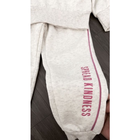 Bộ nỉ bé gái Primark xuất dư xịn áo hoodie viền hồng