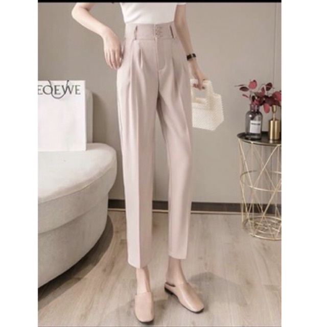 Quần Baggy vải 3 cúc lưng  - Hàng Quảng Châu