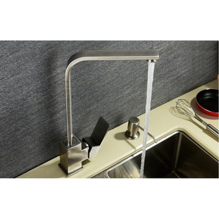 Vòi chén vuông nóng lạnh inox 304