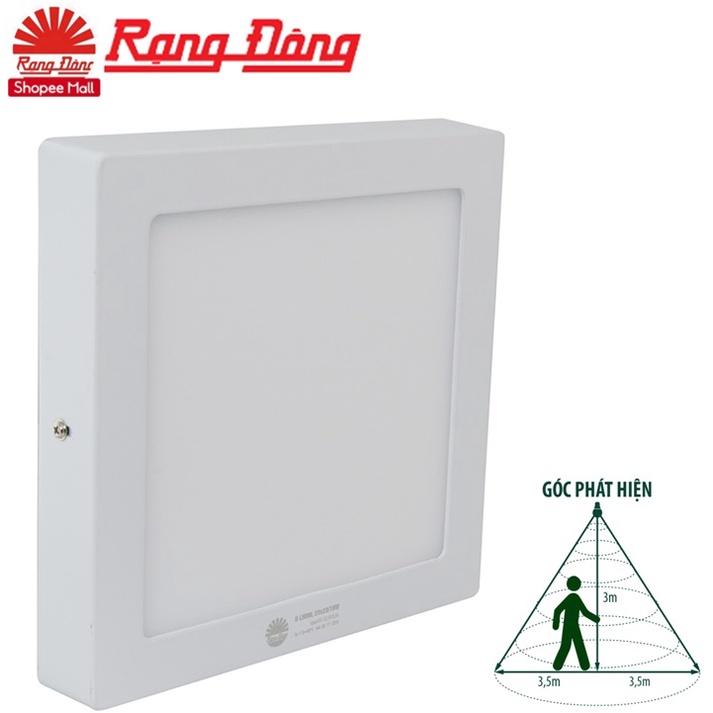 Đèn LED ốp trần cảm biến 12W Rạng Đông LN08L17x17/12W RAD