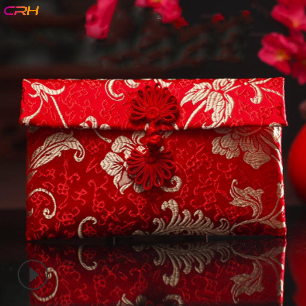 [Kiểu Dọc] Bao Lì Xì Vải Thổ Cẩm Phong Cách Trung Hoa Cho Tiệc Cưới Đám Cưới
