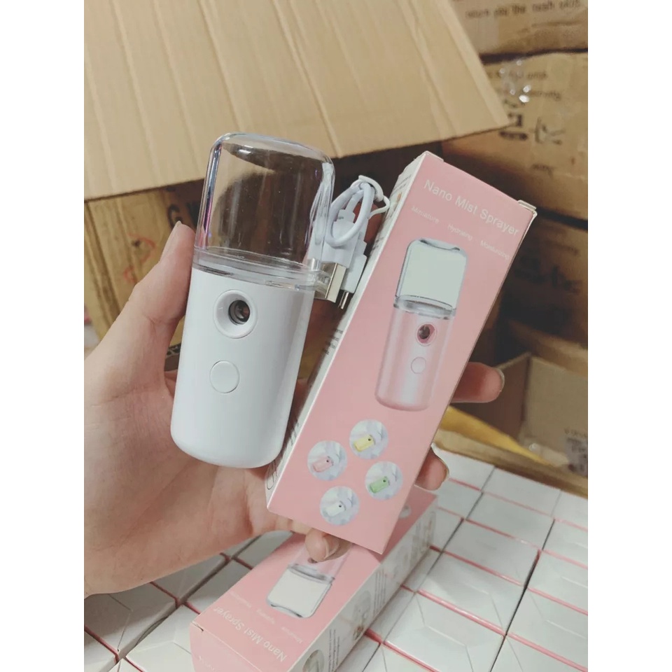 Máy XỊt Khoáng/ Phun Sương Mẫu Mới Xông Hơi Mặt NaNo Mini Cầm Tay Hỗ Trợ Dưỡng Da Cấp Nước Tối Đa