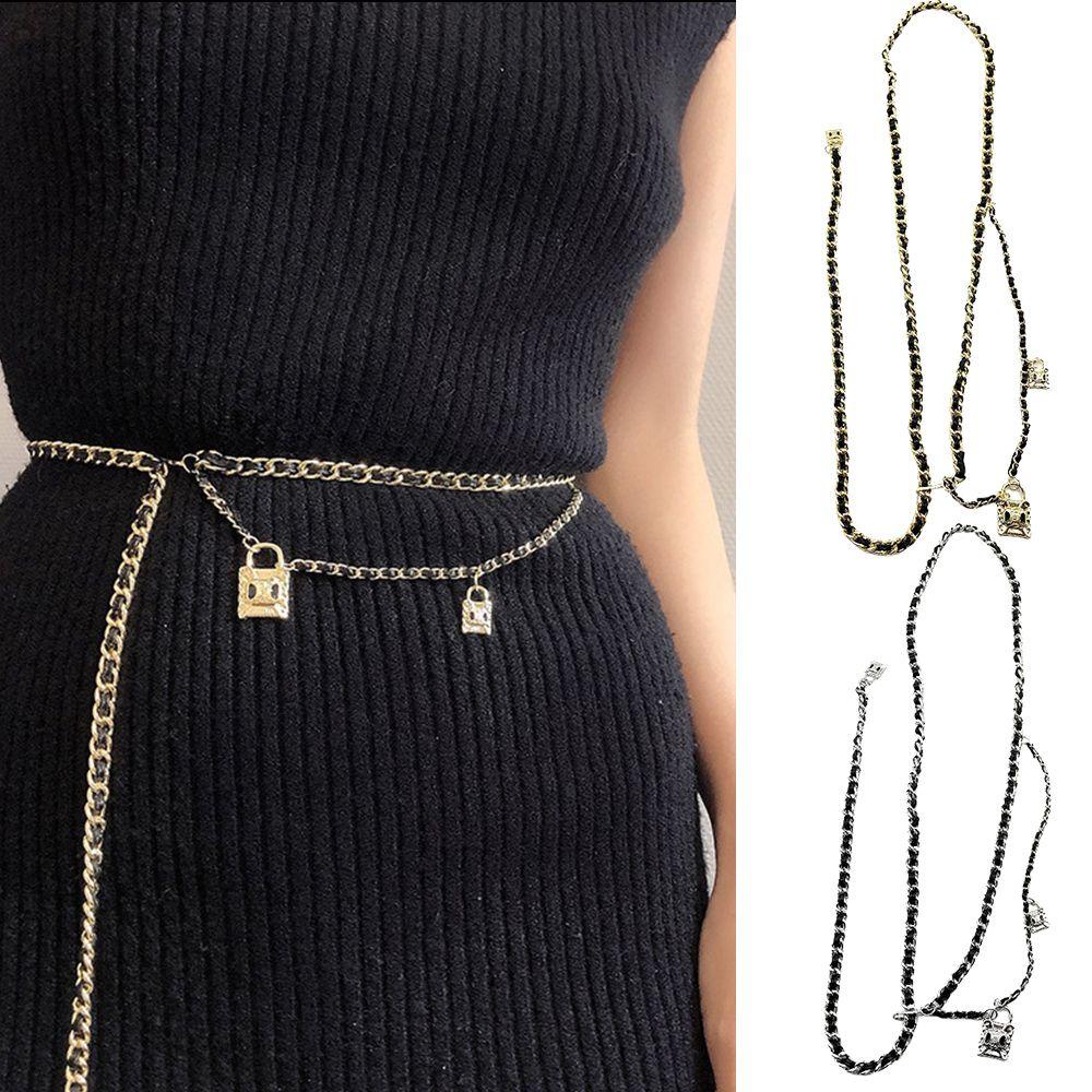 Dây Xích Kim Loại Đeo Thắt Lưng Có Thể Điều Chỉnh Trang Trí Áo Khoác Thời Trang Cho Nữ