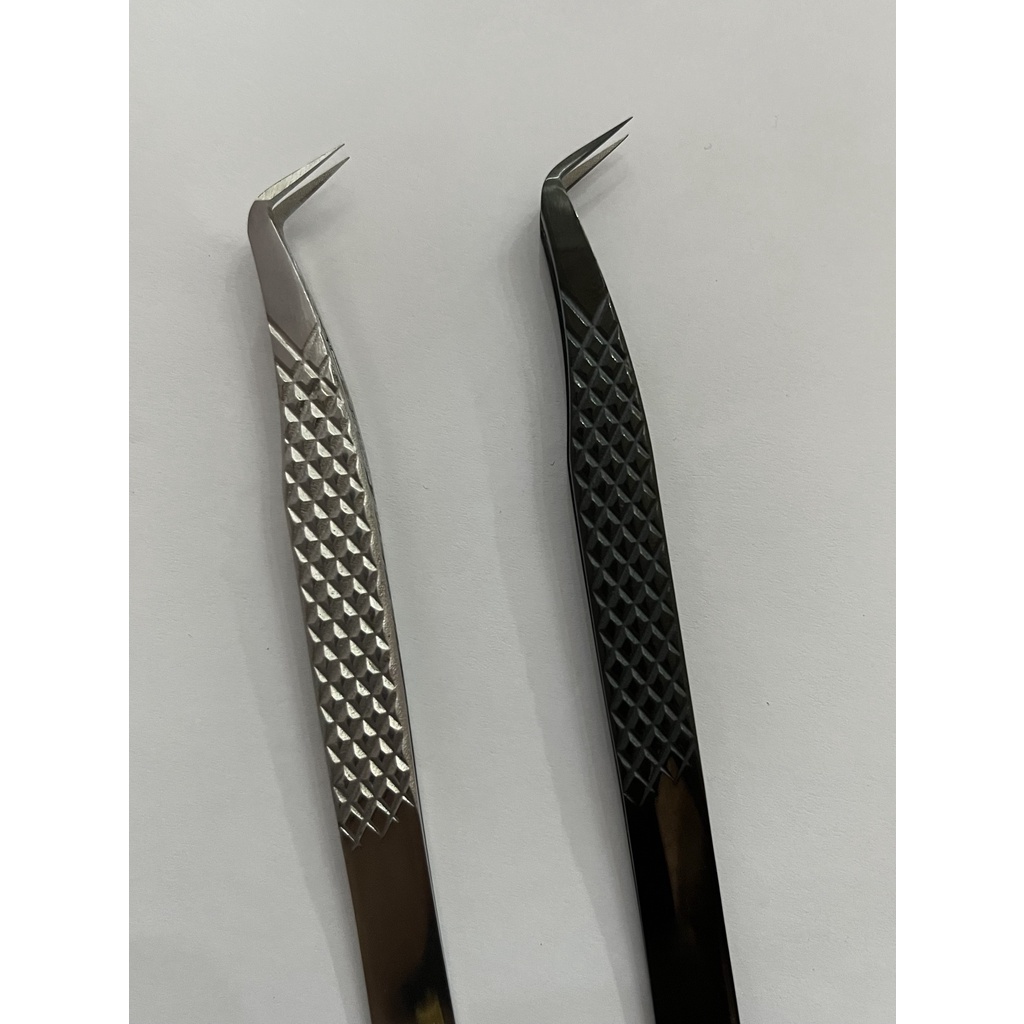 Nhíp nối mi volume pakistan phủ nhám NANO (mũi 12mm)_dụng cụ nối mi_QUYÊN QUYÊN