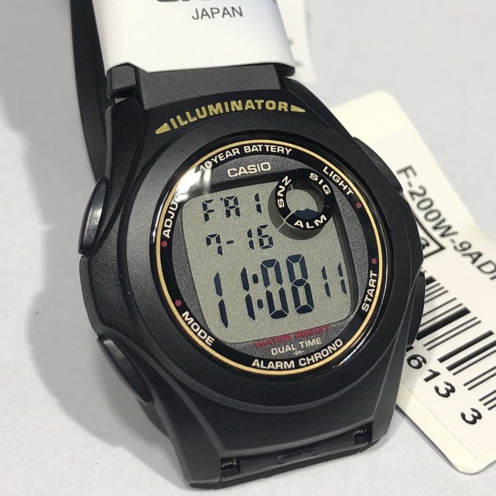 Đồng hồ điện tử nam nữ Casio F200W, pin 10 năm, chống nước bền bĩ, mã 02