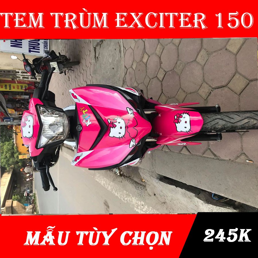 Tem Trùm Exciter 150 Ex Hello kitti Hồng