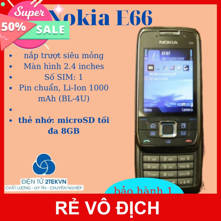 Điện thoại cổ Nokia E66 lắp trượt
