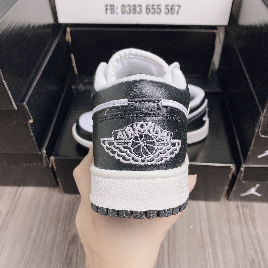 Giày thể thao sneaker Jordan cổ thấp, jd1 thấp panda đen trắng low bản chuẩn rep full sz 36-43 hót nhất 2021.