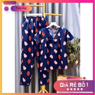 Bộ đồ pijama lụa gấm💖bộ lụa gấm tay ngắn hoạ tiết mát lịm mã tn41-60