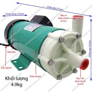 Máy bơm hóa chất 220v mp-40r kiểu dáng iwaki | máy bơm mp40r 220v