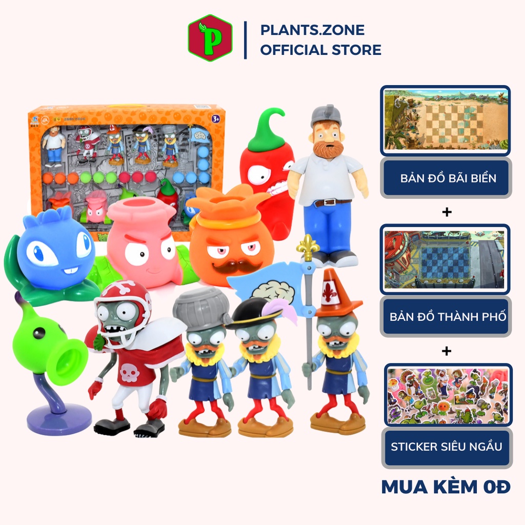 Plants vs Zombies – Bộ Đồ Chơi Hoa Quả Nổi Giận – Phiên Bản Hockey, 25 Chi Tiết, Big Size, Cực Thú Vị, An Toàn Cho Trẻ