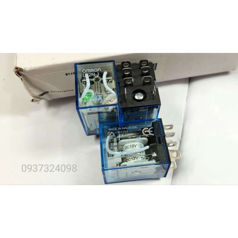 Rơ le trung gian 8 chân dẹp LY2N-J 12vdc , rơ le kiếng  LY2N-J 12vdc 8 chân dẹp