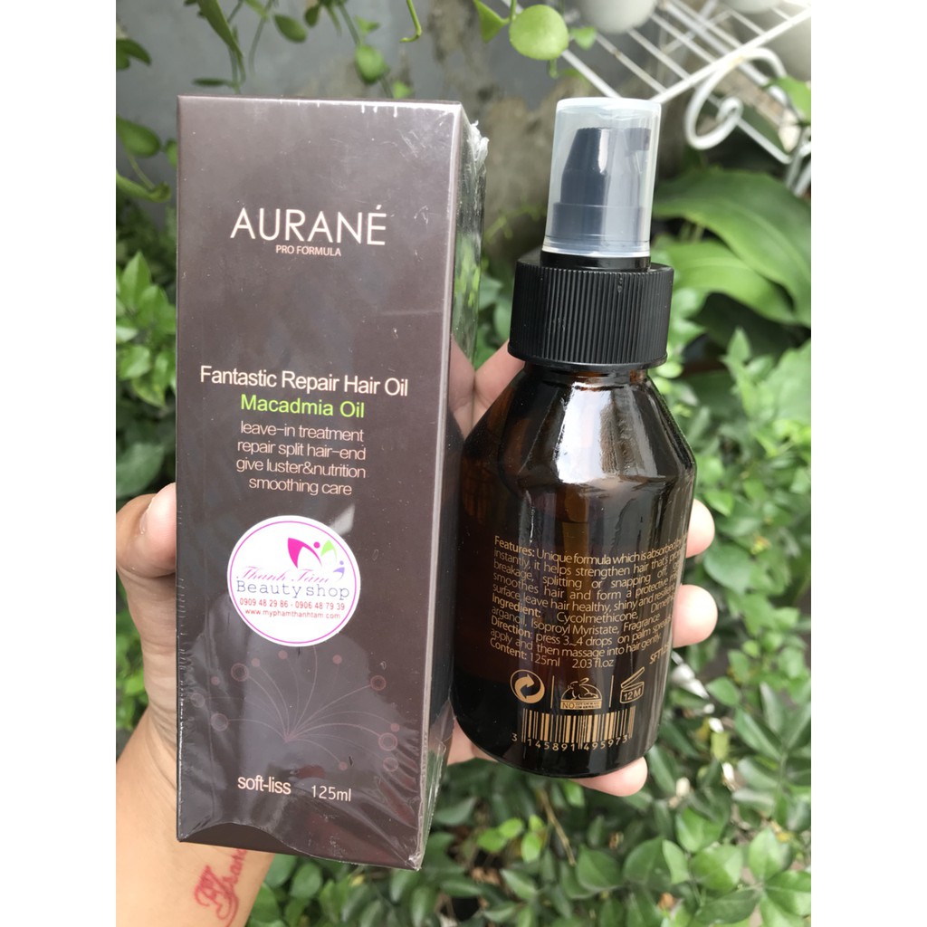 Tinh dầu dưỡng tóc SOFTLISS AURANE MACADAMIA HAIR OIL 125ml