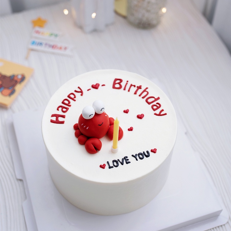 Cua Nhỏ Xinh Trang Trí Bánh Kem Sinh Nhật Cho Bé