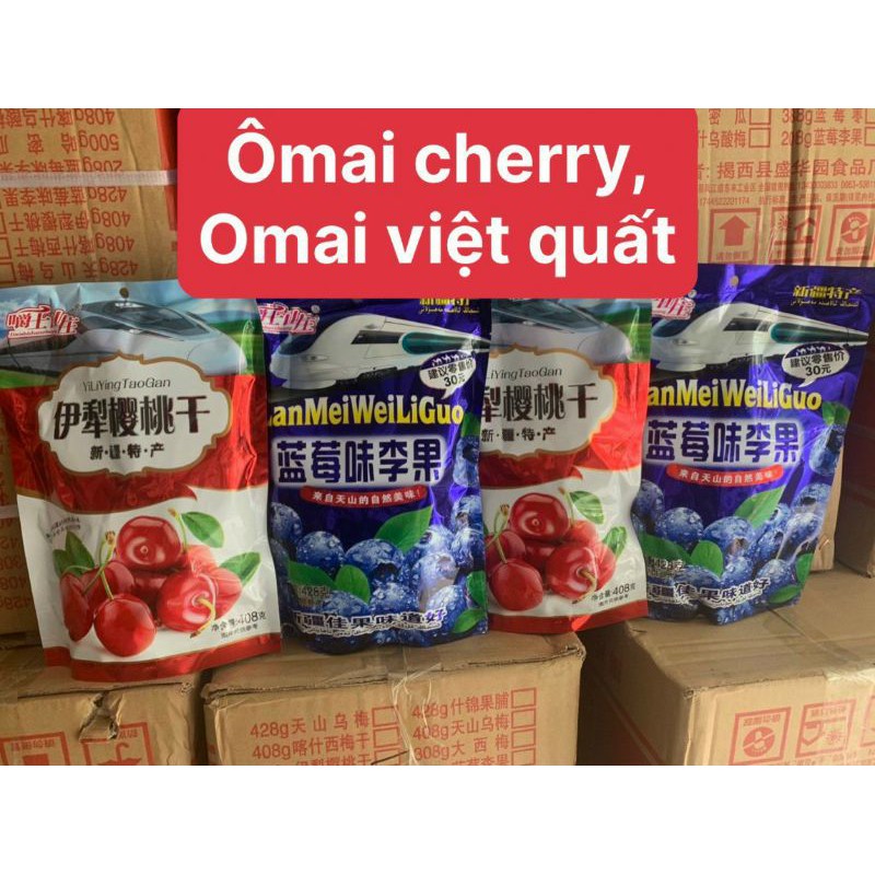 Gói 428gram KẸO Ô MAI CHERRY, Ô MAI VIỆT QUẤT NGUYÊN QUẢ SẤY CHUA GIÒN NGỌT SIÊU NGON