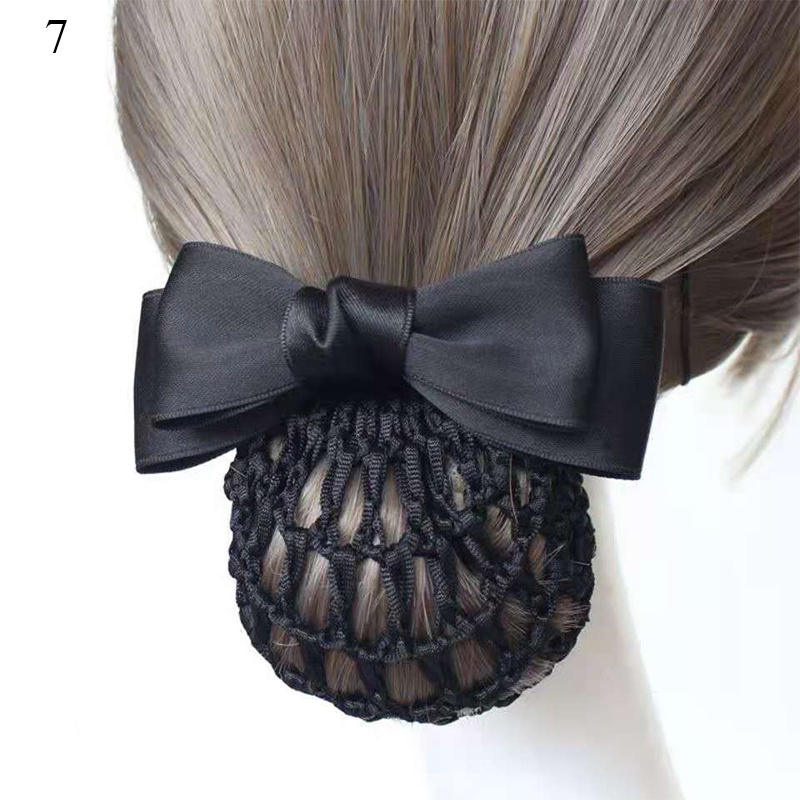 Kẹp Tóc Lưới Búi Đính Nơ Chuyên Nghiệp Cho Nữ