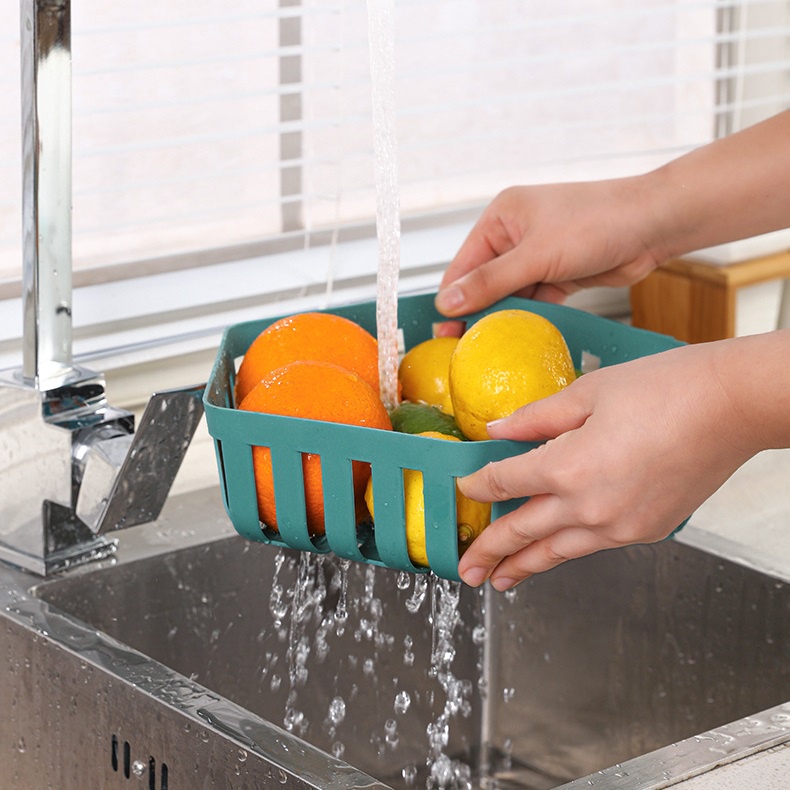 Rổ đựng trái cây - Rổ nhựa đan lưới bắt mắt hình lục giác (RLG03)
