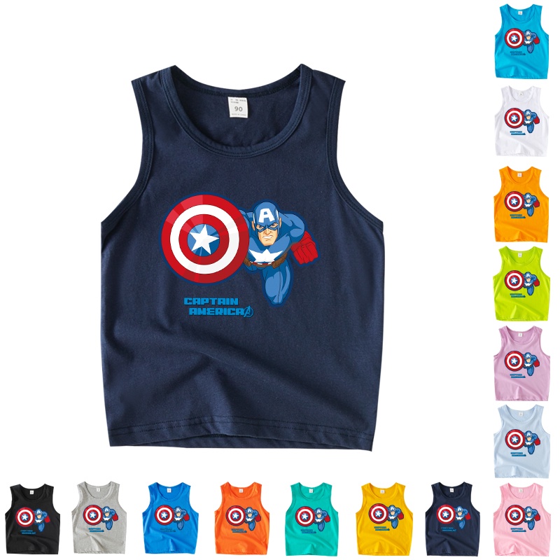 Áo Tank Top Sát Nách In Hình Captain-America 7 Màu BB017