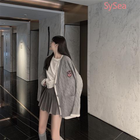 Áo Khoác Cardigan Dệt Kim Tay Dài Dáng Rộng Thời Trang Mùa Đông Cho Nữ