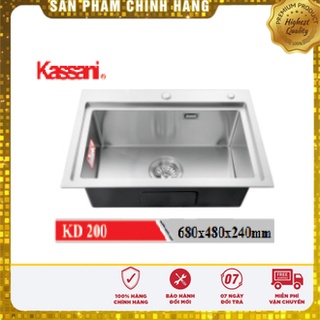 Bồn rửa chén, chậu rửa chén bát inox sus 304 cao cấp kassani kd200