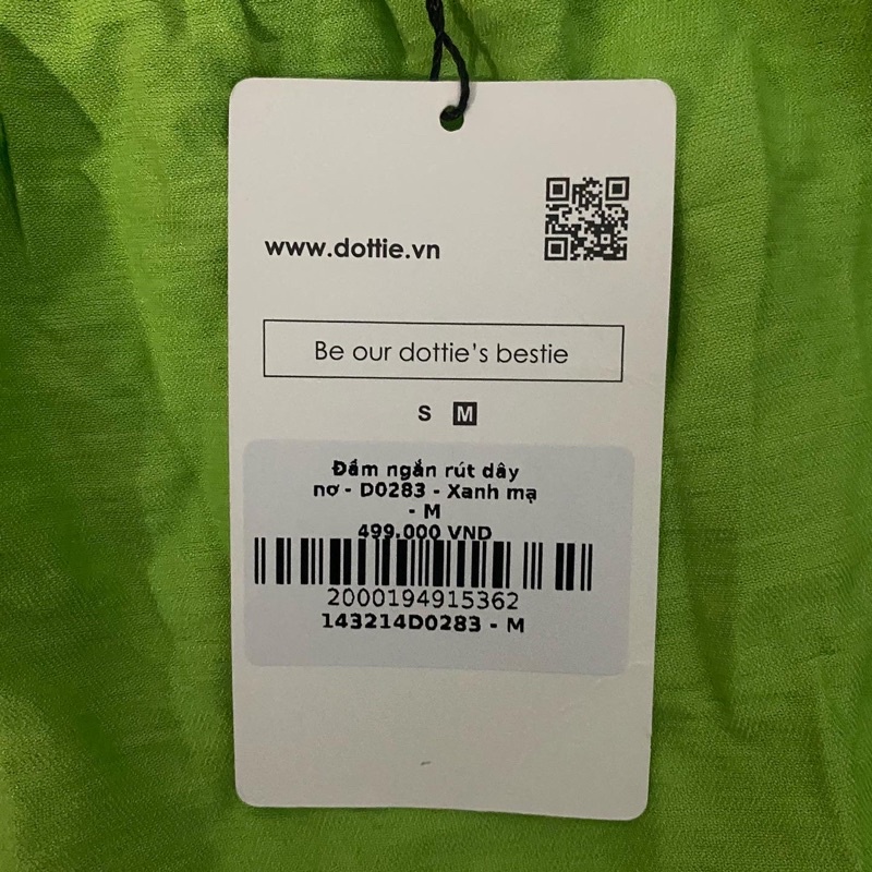 Pass đầm dottie xanh mạ sz M