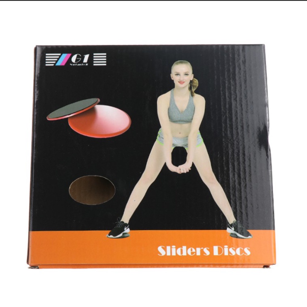 Bộ 2 đĩa trượt hỗ trợ tập Yoga, thể dục - Loại cao cấp có hộp - Hỗ trợ trượt trên mọi chất liệu