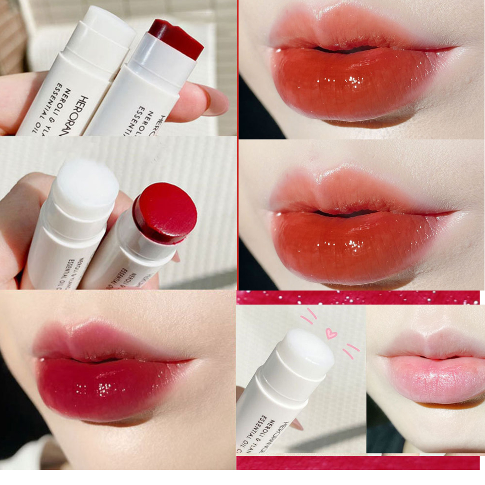 [Hàng mới về] Son môi dưỡng ẩm chiết xuất từ sữa cam / dâu tây thời trang cho nữ