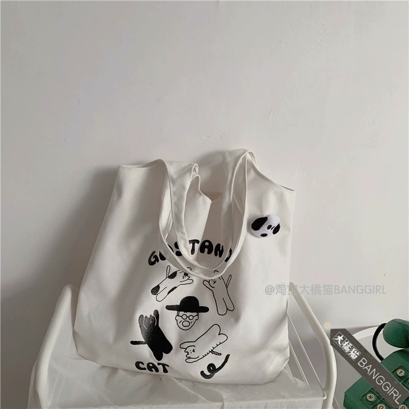 Túi Tote Vải Canvas Đeo Vai Hàn Quốc Gastnaad