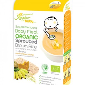 CHÁO GẠO LỨT MẦM HỮU CƠ XONGDUR BABY VỊ CHUỐI VÀ BÍ ĐỎ