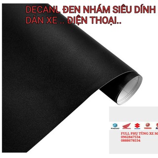 5 mét decal đen nhám (đen cát) khổ 60cm x 5 mét cho xe máy.... điện thoại