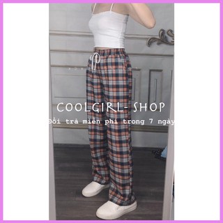 Quần CARO PLAID PANTS ống rộng suông Unisex tôn dáng