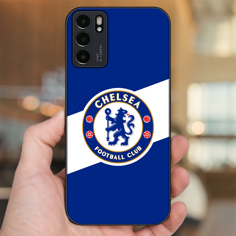 Ốp lưng Oppo Reno 6 5G viền đen in hình Chelsea FC