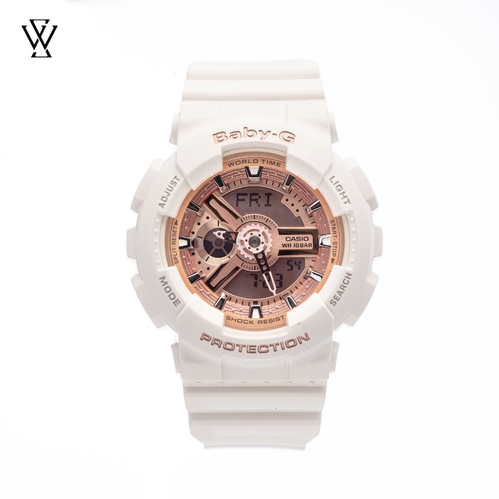 Đồng Hồ Điện Tử Nữ Casio Baby-G WATCHSTORE BA-110-7A1DR Thiết Kế Mặt Kính Khoáng 43.5mm, Dây Và Vỏ Nhựa Bền Bỉ
