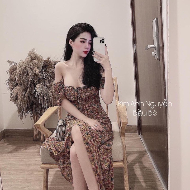 Váy hoa dúm ngực cho nữ