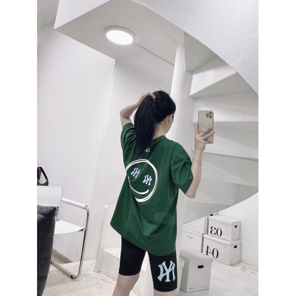 Áo MLB nam nữ T020 Smile T-Shirt NEW YORK YANKEES