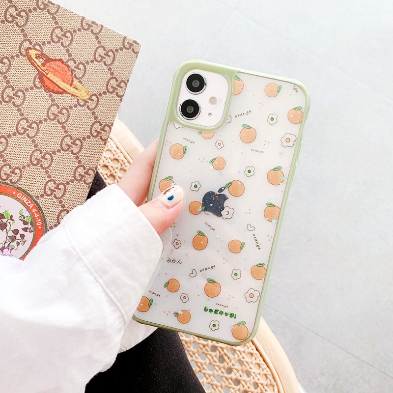 Ốp lưng iphone Orange & Peach viền màu 5/5s/6/6plus/6s/6splus/7/7plus/8/8plus/x/xr/xs/11/12/pro/max/plus/promax | BigBuy360 - bigbuy360.vn