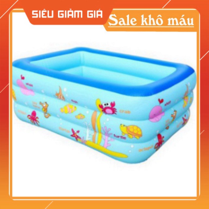 BỂ BƠI PHAO BƠI 1,2M/1,3M/1,5M/1,8M/2,1M CHỮ NHẬT 3 TẦNG