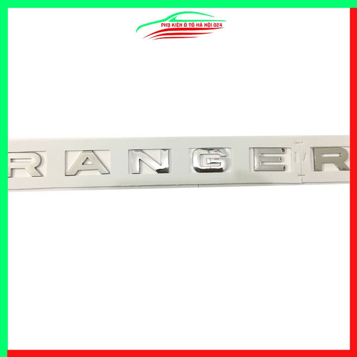 Logo chữ nổi dán capo 3D RANGER 3 màu đen đỏ bạc tùy chọn