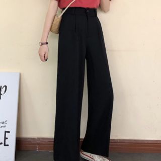 (Order) Quần baggy tây ống suông lưng cao basic
