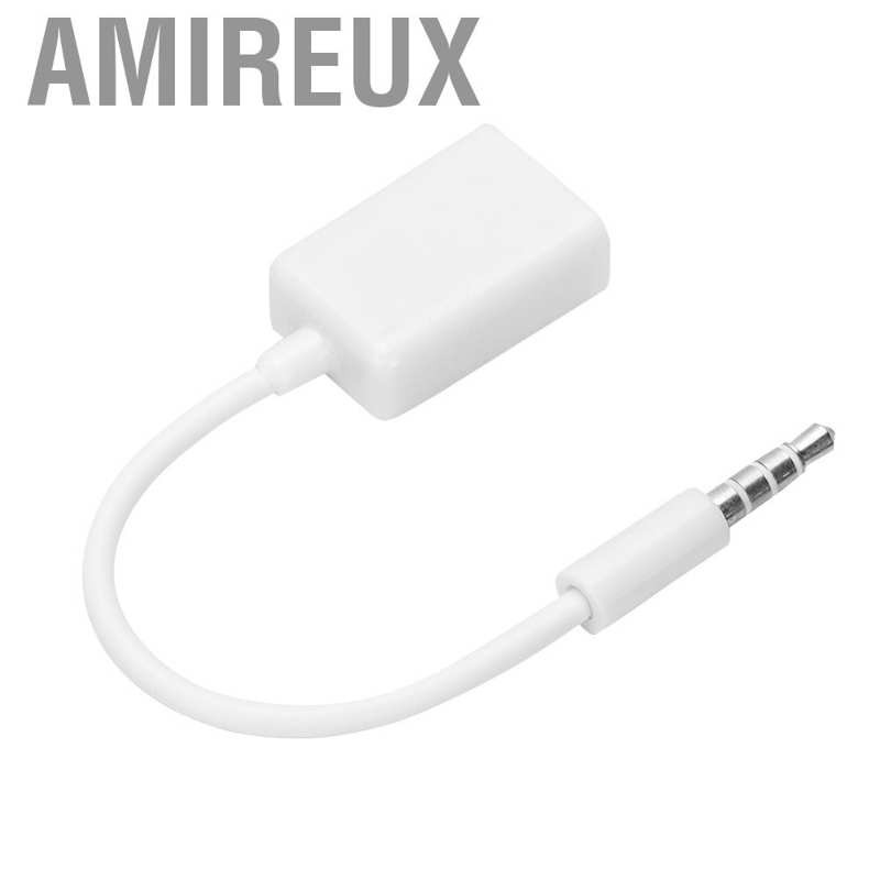 Cáp chuyển đổi âm thanh giắc cắm 3.5mm sang ổ cắm USB cho MP3 14cm