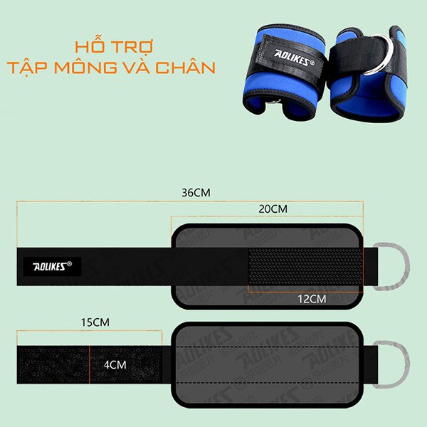 Đai Quấn Cổ Chân Kickback Strap Dùng Để Tập Chân Mông Đùi Với Cáp Hoặc Dây Kháng Lực