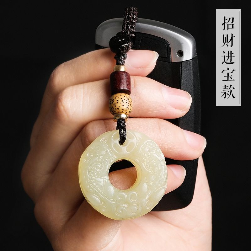 Móc Chìa Khóa Hình Tỳ Hưu Bằng Ngọc Bích Chất Lượng Cao