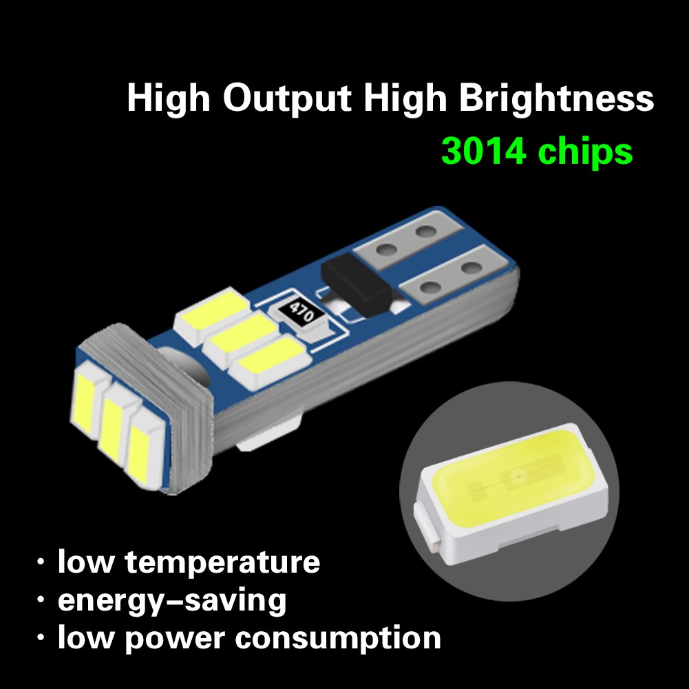 Đèn tín hiệu 9 bóng led LED T5-3014 -9SMD W3W chuyên dụng cho xe hơi chỉ báo bảng điều khiển
