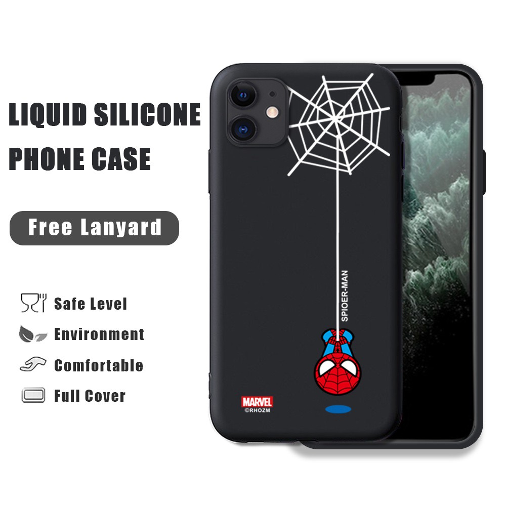 OPPO F11 Pro F9 F1S F3 F5 Plus Youth A77  Cartoon Spiderman Spider Man Black Back Cases Protective Soft Phone Case Full Cover Shockproof Casing Ốp lưng điện thoại Bao mềm In Hình cho