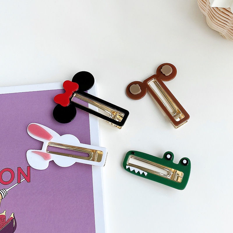 Kẹp Tóc Họa Tiết Hoạt Hình Phong Cách Hàn Quốc Xinh Xắn Cho Bé Gái