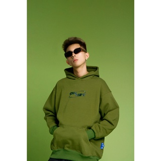 Áo khoác có nón ohhey hoodie màu rêu